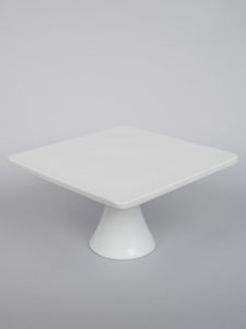 White Square Medium Size Cake Stand